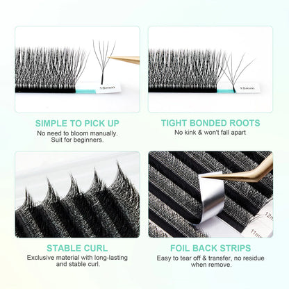NAGARAKU Ship From the United States 10 Cases 5D W Shape Eyelashes Fast Free Delivery in 2-5 days by USPS Express