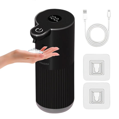 380ML Touchless HD Display 6-Levels Adjustable Foam/Liquid Control Automatic Smart Sensor Soap Dispenser Portable Shampoo Bottle