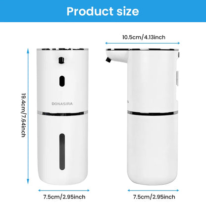 380ML Touchless HD Display 6-Levels Adjustable Foam/Liquid Control Automatic Smart Sensor Soap Dispenser Portable Shampoo Bottle