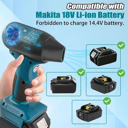 Makita 130000RMP 4-Speed Handheld Turbo Jet Fan Air Blower Car Violent Blower Car Wash Air Gun Dryer For /Dewalt/Milwaukee/Bosch