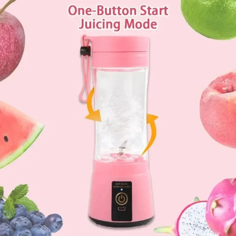 USB Aufladbare Elektrische Entsafter Tasse 6 Klingen Mini Tragbarer Mixer Fruchtsaftpresse Für Zuhause Reisen