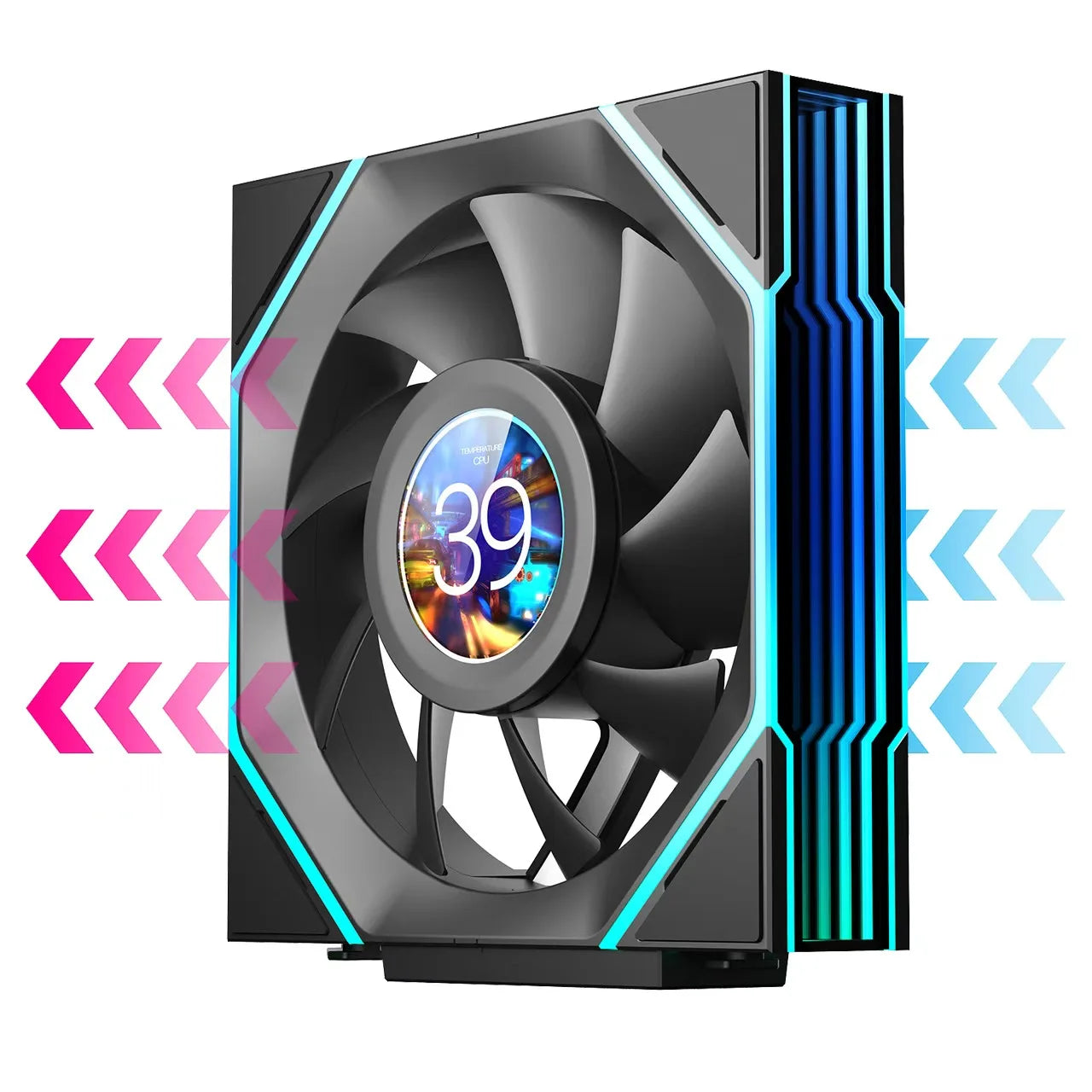 Interstellar V4-LCD 1.5 Inch 60Hz Customize Screen Modular Splicing Infinity Mirror 120mm CPU Case LCD Fan Jungle Leopard