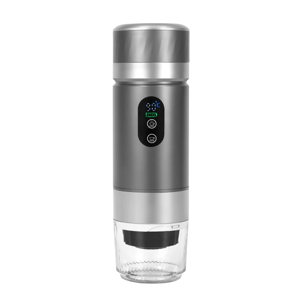 Machine à café expresso portable auto-chauffante avec écran LED, mini-machine à café chaud et froid alimentée par batterie, pour la maison, le bureau et les voyages
