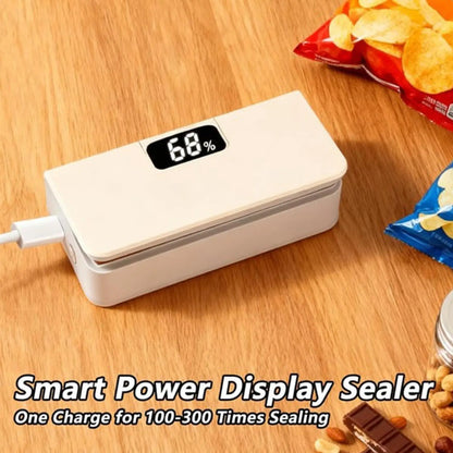 Rechargeable Mini Sealer, 6 Mode Electric Handheld Bag Sealer with Cutter & Magnetic Base for Kitchen, Snacks, Chips, Fruits