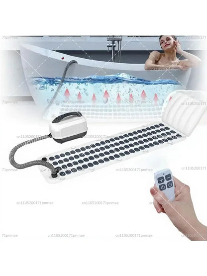 Non-Slip Bath Mat Wireless Remote Bubble Spa Machine Full Body Massage And Relaxation