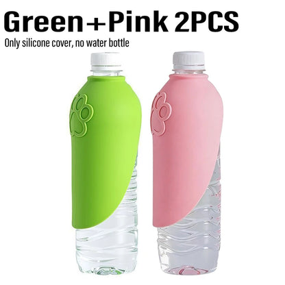 Universal Foldable Pet Water Dispenser, Portable Outdoor Dog Cat Drinking Cup with Interchangeable Water Bottle