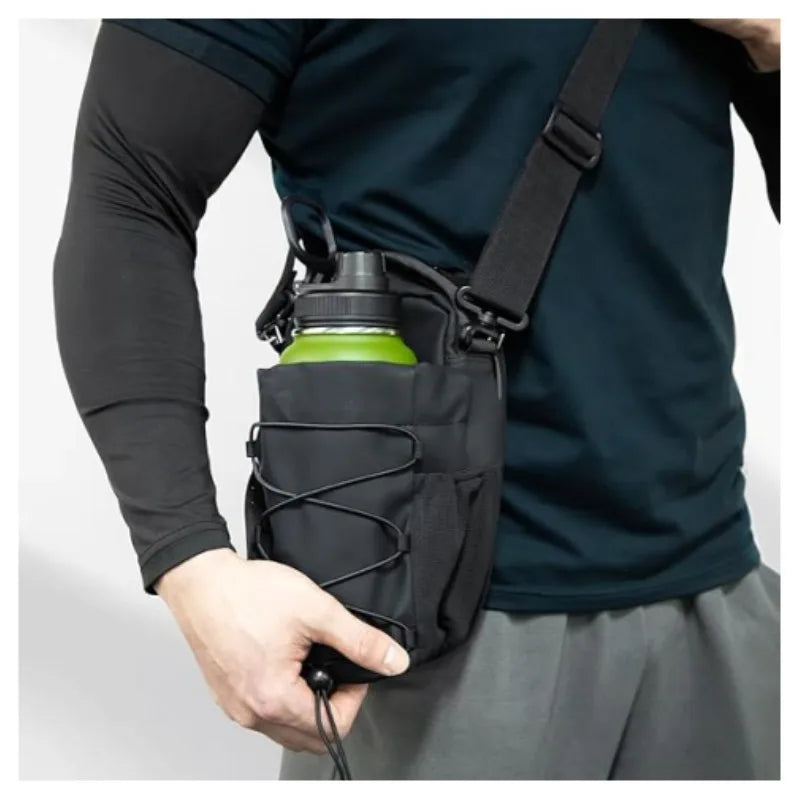 Magnetic Water Bottle Holder Bag Large Capacity Gym Sling Bag for Phone Keys Portable Crossbody Bag