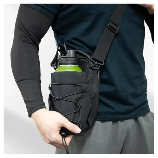 Magnetic Water Bottle Holder Bag Large Capacity Gym Sling Bag for Phone Keys Portable Crossbody Bag