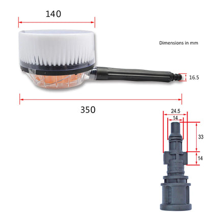 Car High Pressure Rotary Round Brush Water Cleaning Washing Brush Rigid For Karcher K2 K3 K4 K5 K6 K7 Clean Washer Appropriate