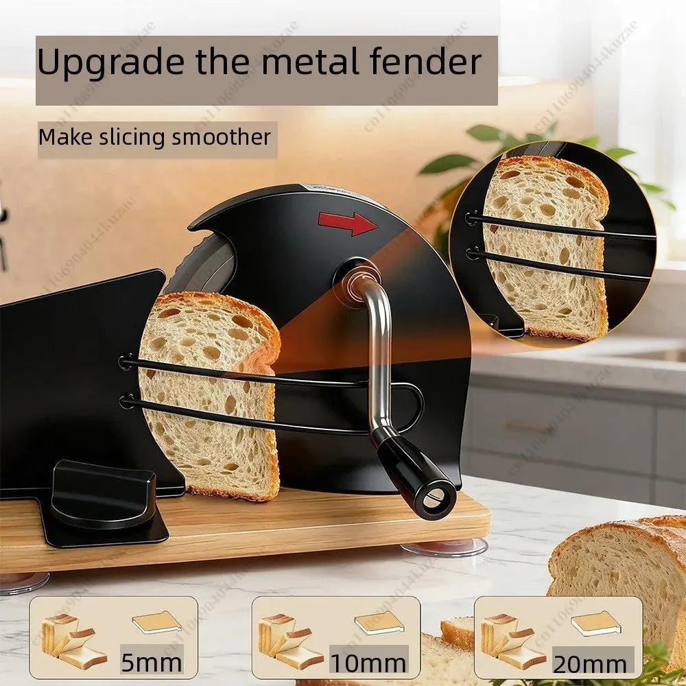 Adjustable Thickness Manual Bread Slicer - Toast Slicer for Bakery Supplies