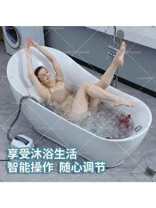 Non-Slip Bath Mat Wireless Remote Bubble Spa Machine Full Body Massage And Relaxation