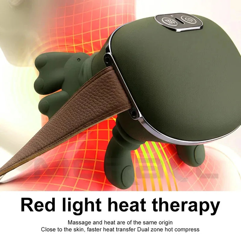Masseur bionique pour le cou, les cervicales, les épaules - Masseur électrique pour le dos, relaxation musculaire profonde, machine de pétrissage léger pour la colonne vertébrale