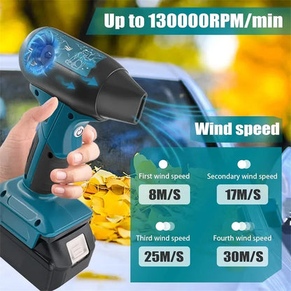Makita 130000RMP 4-Speed Handheld Turbo Jet Fan Air Blower Car Violent Blower Car Wash Air Gun Dryer For /Dewalt/Milwaukee/Bosch