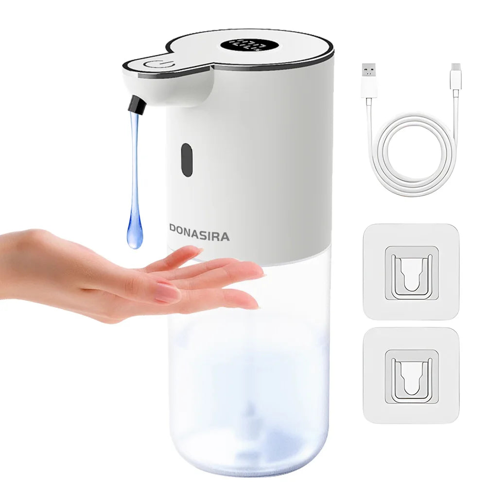 380ML Touchless HD Display 6-Levels Adjustable Foam/Liquid Control Automatic Smart Sensor Soap Dispenser Portable Shampoo Bottle