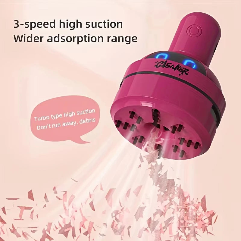 Mini Desktop Vacuum Cleaner Portable Usb Rechargeable 3speed Handheld Computer Dust Collector For Home Office Keyboards Cleaning