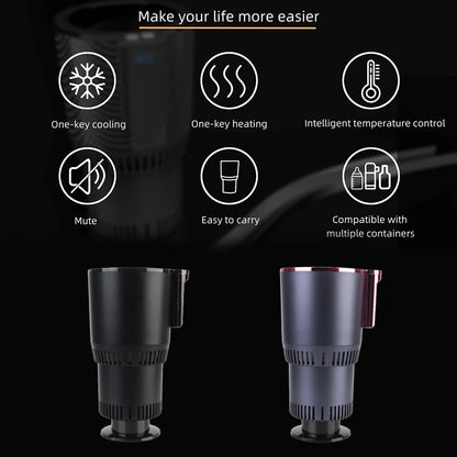 Car Cooling Heating Cup Holder Temperature Display DC 12V Refrigeration Kettle Heat Preservation Smart Cup Water Warmer Bottle