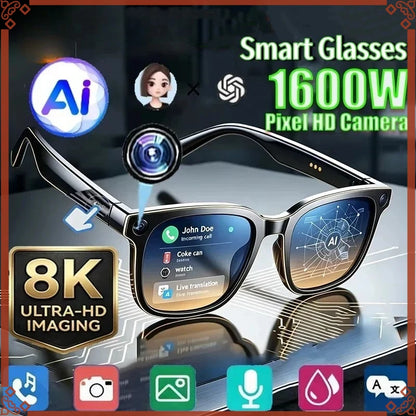 2026 KI-Smartbrille 8K Fernbedienung Touch Fotokamera Aufnahme Sprachassistent Übersetzer Drahtlose Bluetooth Sonnenbrille