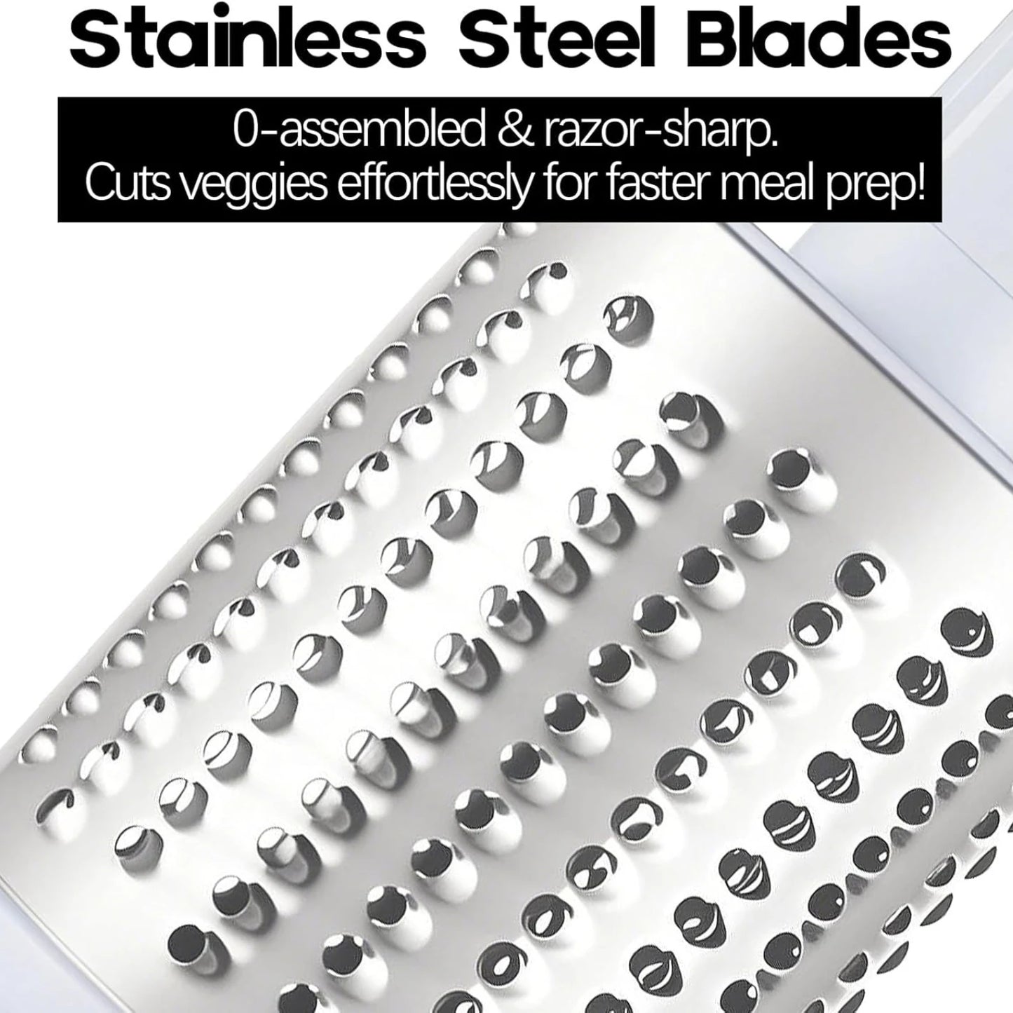 Edelstahl-Trommelreibe – 3-in-1 manueller Käse- und Gemüseschneider, spülmaschinenfest