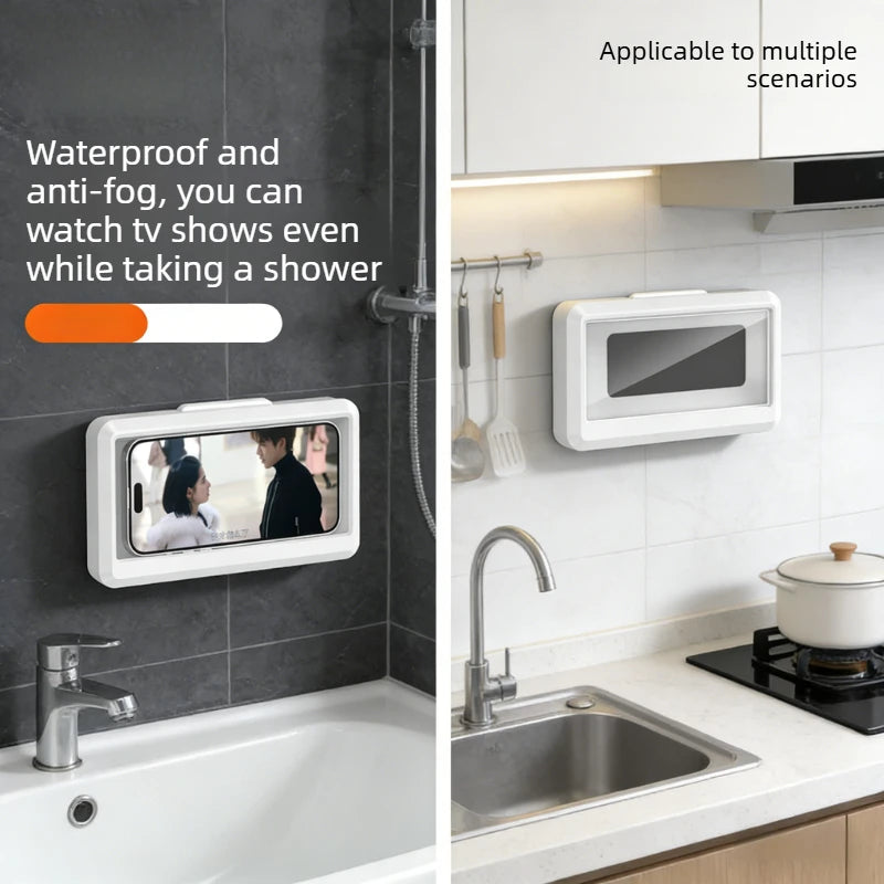 Universelle wasserdichte Handyhülle für die Dusche, IPX8 Badezimmer-Handytasche mit Touchscreen, beschlagfreier, klarer Sicht Handyhalter für Pool & Strand