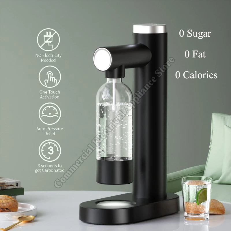 Soda Machine No Electricity 1L Bubble Scale Marking Water Machine Homemade Commercial Carbonated Beverage Machine Soda Machine