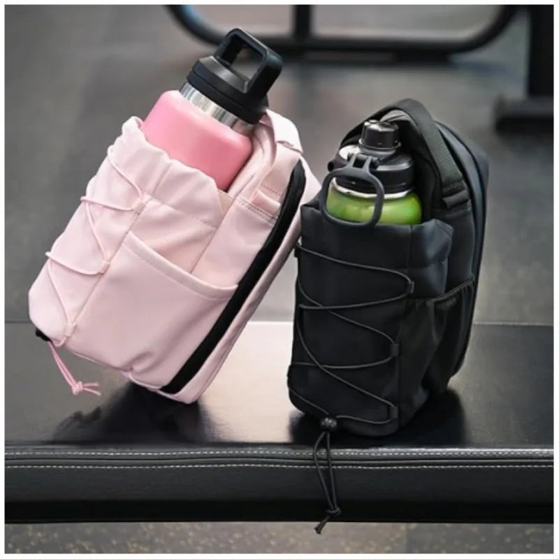 Magnetic Water Bottle Holder Bag Large Capacity Gym Sling Bag for Phone Keys Portable Crossbody Bag