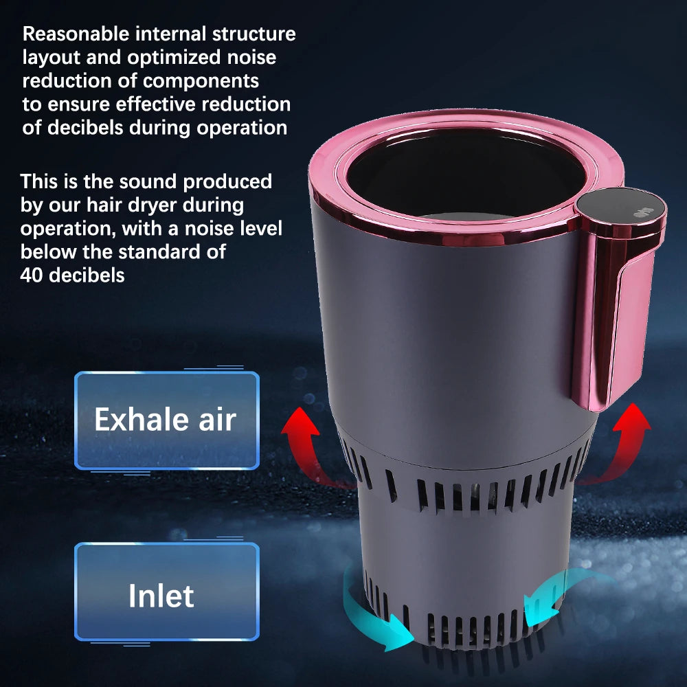 Car Cooling Heating Cup Holder Temperature Display DC 12V Refrigeration Kettle Heat Preservation Smart Cup Water Warmer Bottle