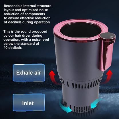 Car Cooling Heating Cup Holder Temperature Display DC 12V Refrigeration Kettle Heat Preservation Smart Cup Water Warmer Bottle