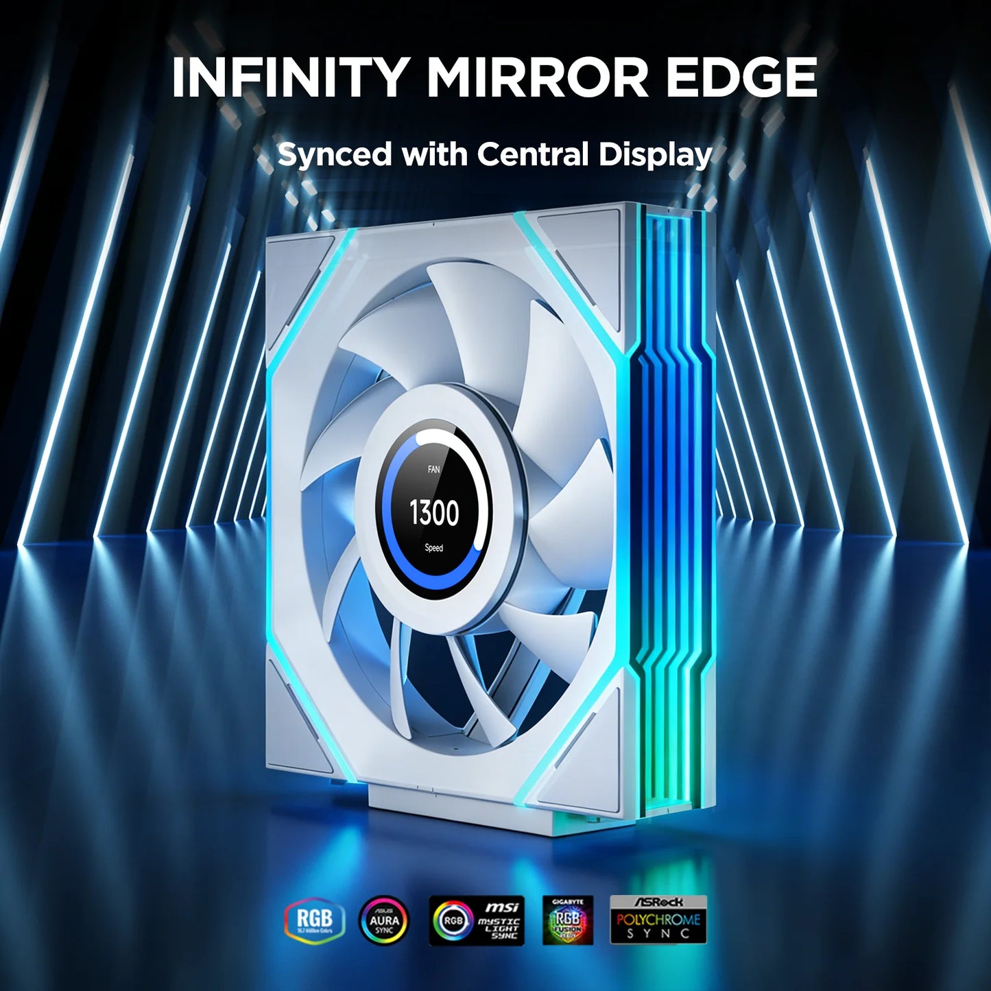 Interstellar V4-LCD 1.5 Inch 60Hz Customize Screen Modular Splicing Infinity Mirror 120mm CPU Case LCD Fan Jungle Leopard