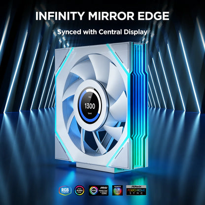 Interstellar V4-LCD 1.5 Inch 60Hz Customize Screen Modular Splicing Infinity Mirror 120mm CPU Case LCD Fan Jungle Leopard