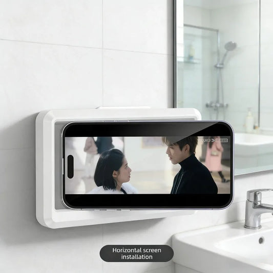 Universal Waterproof Phone Case for Shower, IPX8 Bathroom Phone Pouch with Touch Screen, Fog-Proof Clear View Phone Holder for Pool & Beach