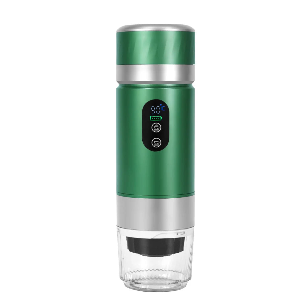 Machine à café expresso portable auto-chauffante avec écran LED, mini-machine à café chaud et froid alimentée par batterie, pour la maison, le bureau et les voyages