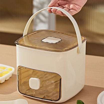 Portable Ice Maker with Storage Drawer Ice Maker with Handle Compact Ice Maker Machine for Home Office Household & Outdoor Use