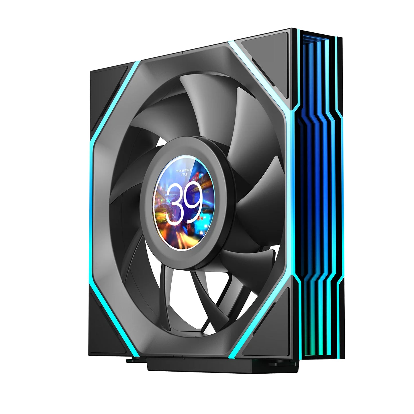 Interstellar V4-LCD 1.5 Inch 60Hz Customize Screen Modular Splicing Infinity Mirror 120mm CPU Case LCD Fan Jungle Leopard