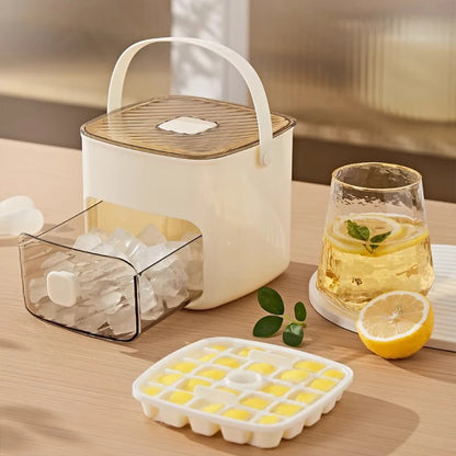 Portable Ice Maker with Storage Drawer Ice Maker with Handle Compact Ice Maker Machine for Home Office Household & Outdoor Use
